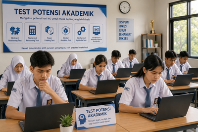 Siswa mengikuti Test Potensi Akademik